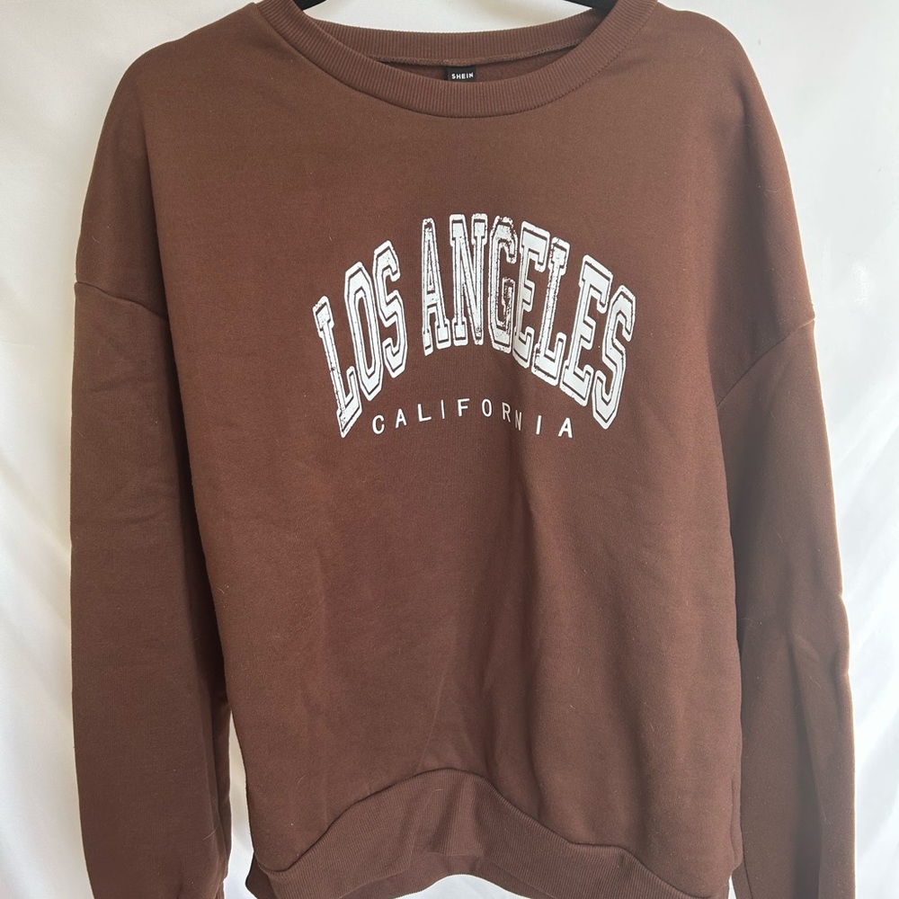 Brown Los Angeles crew neck